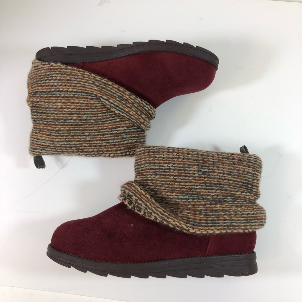 Women Mukluks Patti suede/knitted shaft booties 9 - Picture 5 of 6